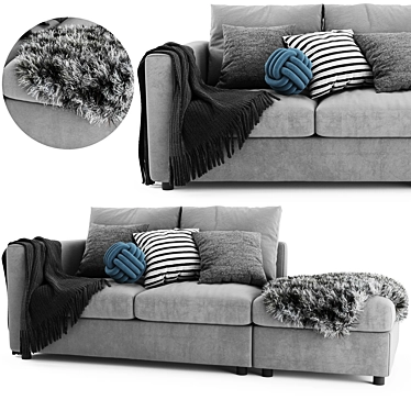 Ikea Finnala 2-Seater Sofa: Comfortable, Stylish, and Spacious 3D model image 1 