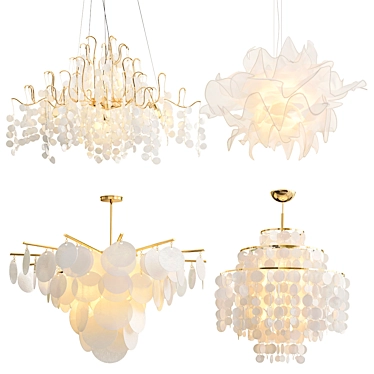 Exclusive Chandelier Collection: Campobasso, Fandango, Nimbus, Capiz 3D model image 1 