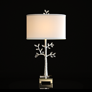 Sleek Tree-Design Table Lamp 3D model image 1 