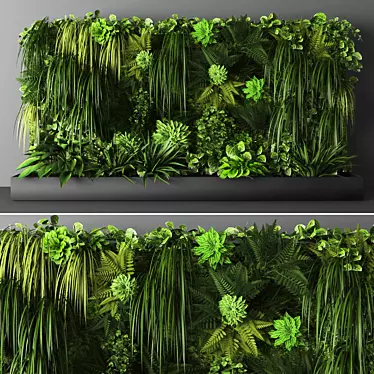 Poly Vertical Garden System 3D model image 1 