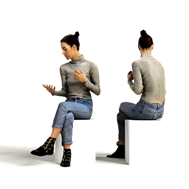 Brigi_03- Realistic 3D Scanned Woman with Varying Colors 3D model image 1 