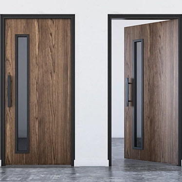 Sleek Office Entry Door 3D model image 1 