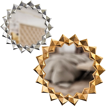 Montana Sunburst Mirror: Radiant Décor for Your Space 3D model image 1 