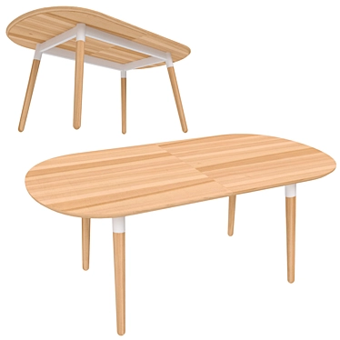 Versatile Edelweiss Extendable Table 3D model image 1 