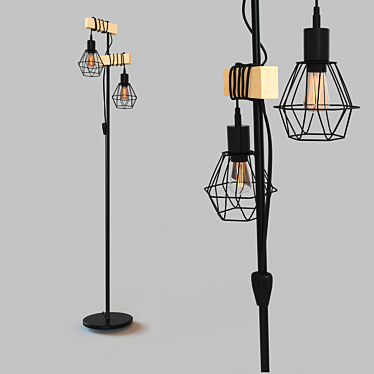 Eglo Townshend 43137 Floor Lamp: Trend, Vintage, and Elegant 3D model image 1 
