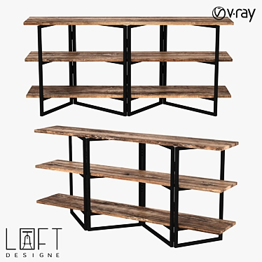 Industrial Loft Shelving Unit 7179 3D model image 1 