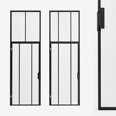 Glass Partition. Door. 96  Sleek and Versatile Design 3D model image 1 
