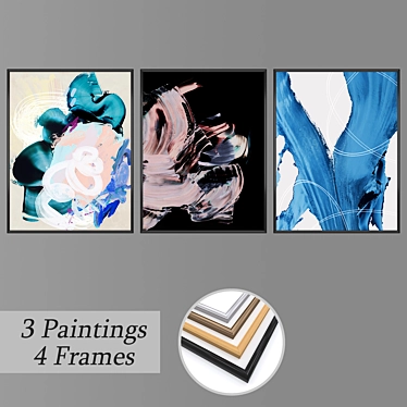 Modern Wall Art Set 929 3D model image 1 