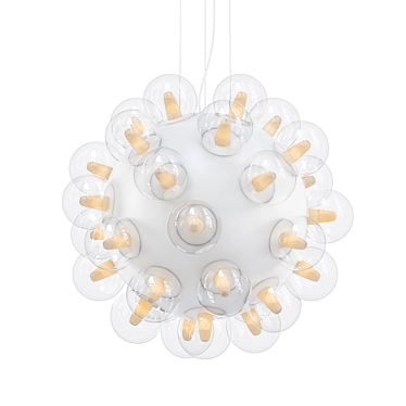 Elegant Orbit Pendant Chandelier 3D model image 1 