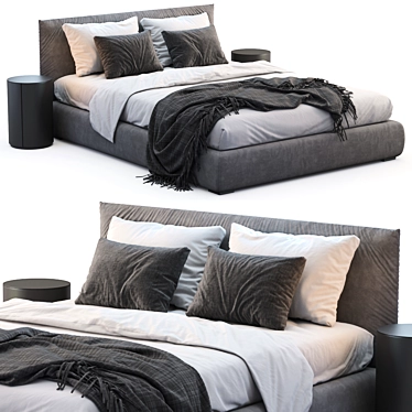 Scott Bed: Sleek and Stylish Sleeping Solution 3D model image 1 