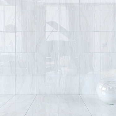 Poseidon Grey Wall Tiles: Multi-Texture Luxury 3D model image 1 