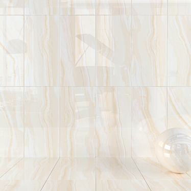 Ivory Poseidon Wall Tiles - Luxury Collection 3D model image 1 
