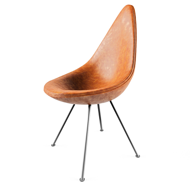 Elegant Fritz Hansen Drop Chair 3D model image 1 