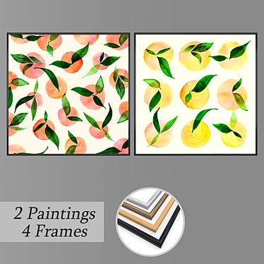 Artisanal Wall Painting Set 3D model image 1 