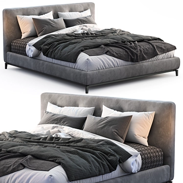 Luxurious Minotti Andersen Bed 3D model image 1 