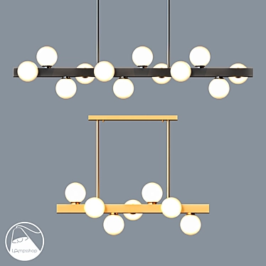 L1283 Liana Chandelier: Elegant and Versatile Lighting Solution 3D model image 1 