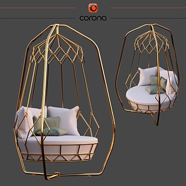 Outdoor Hanging Swing Sofa - Gravity Chair 3D model image 1 