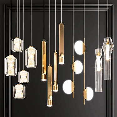 Modern Pendant Lights Set Vol. 03 3D model image 1 