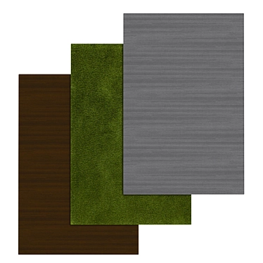 High-Quality Carpet Set - 3 Variants 3D model image 1 