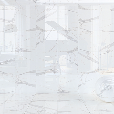 Royal Marble White Wall Tiles 3D model image 1 