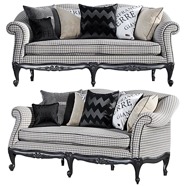 Gianfranco Ferre Nashville Two-Seat Sofa 3D model image 1 