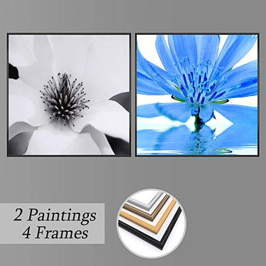 Modern Wall Art Set with Versatile Frames 3D model image 1 