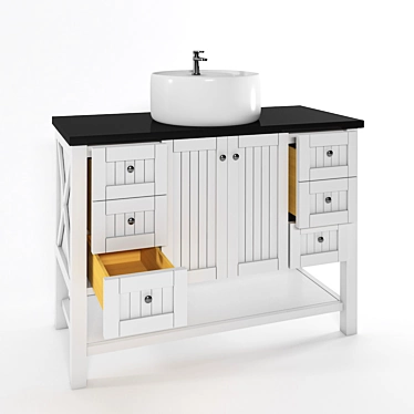 Modena Vanity Chest of drawers with washbasin