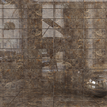 Bonita Brown Wall Tiles - Stunning Multi-texture Design 3D model image 1 