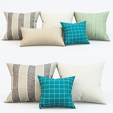 Modern Pillow Set: Perfect for Contemporary Interiors 3D model image 1 