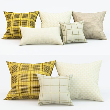 Modern Pillow Set 3D model image 1 