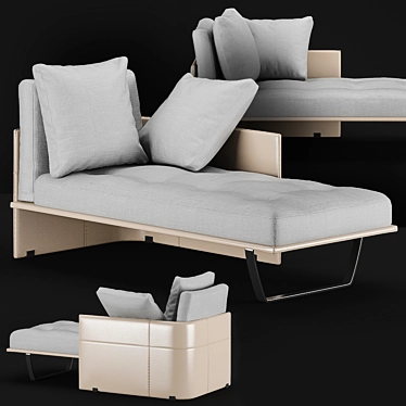 Elegant Minotti Chaise Longue 3D model image 1 