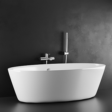 Modern Compact Bath Tub 3D model image 1 