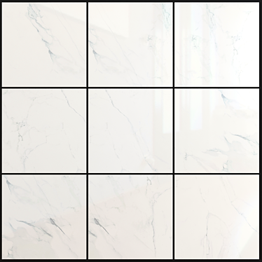 Luxury Bianco Marble Set: 80x80 cm 3D model image 1 