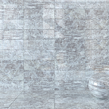 Jupiter Flora Wall Tiles: Multi-Texture, HD Textures, 3D Max Compatible 3D model image 1 