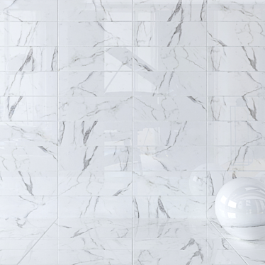 Legacy White Wall Tiles - Set of 2 3D model image 1 