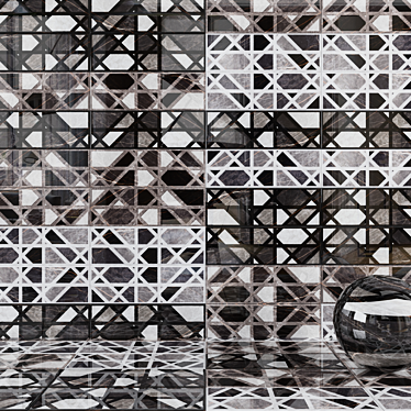 Marble Dekor Wall Tiles: Multi-Texture Elegance 3D model image 1 