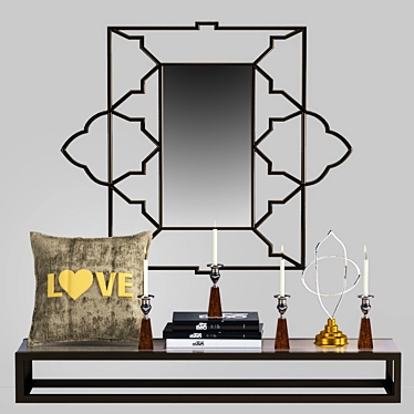 Elegant Decor Set with Corona 3D model image 1 