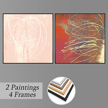 Elegant Wall Art Set 3D model image 1 