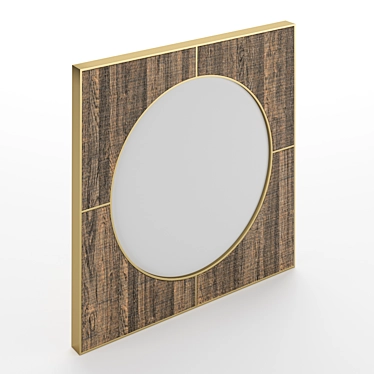 Savannah Oak Mirror: Elegant, Rustic Design 3D model image 1 