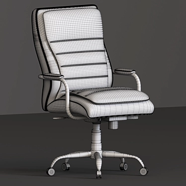 Stylish Corona Render Leather Chair 3D model image 1 