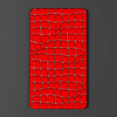 Illustrative Red Lines Sewing Art 3D model image 1 