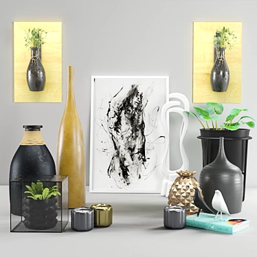 Nature-inspired Home Decor Set 3D model image 1 