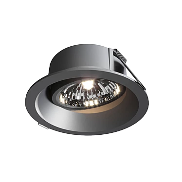 Comfort GU10 LED Downlight - Technical Elegance 3D model image 1 