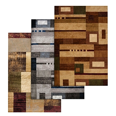 High-Quality Carpets Set 731: Versatile Textured Rugs 3D model image 1 