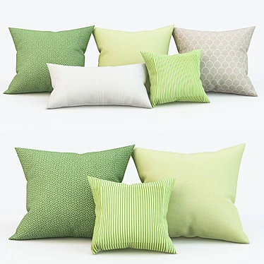 Modern Comfort Pillow Set 3D model image 1 