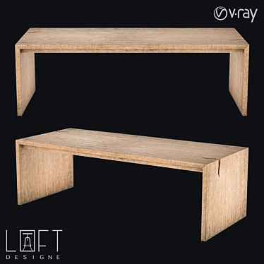 LoftDesigne 60402: Stylish Wood Table 3D model image 1 