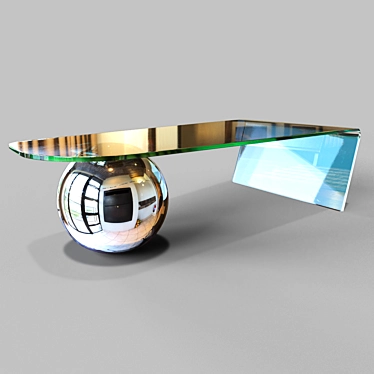  Elegant Glass Coffee Table 3D model image 1 