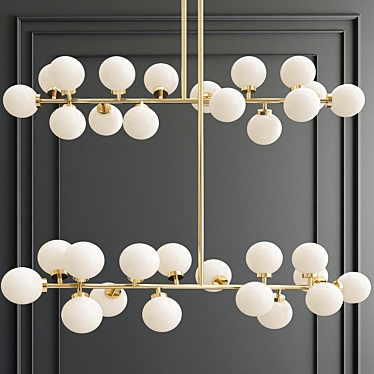 Elegant Mimosa Pendant Light 3D model image 1 