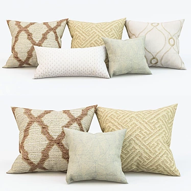 Modern Pillow Set 3D model image 1 