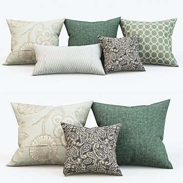 Title: Modern Pillow Set 3D model image 1 